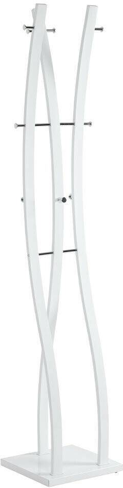 Guardarropas y percheros HAKU Coat stand white-chrome, square steel tube painted white chrome (HA88398)