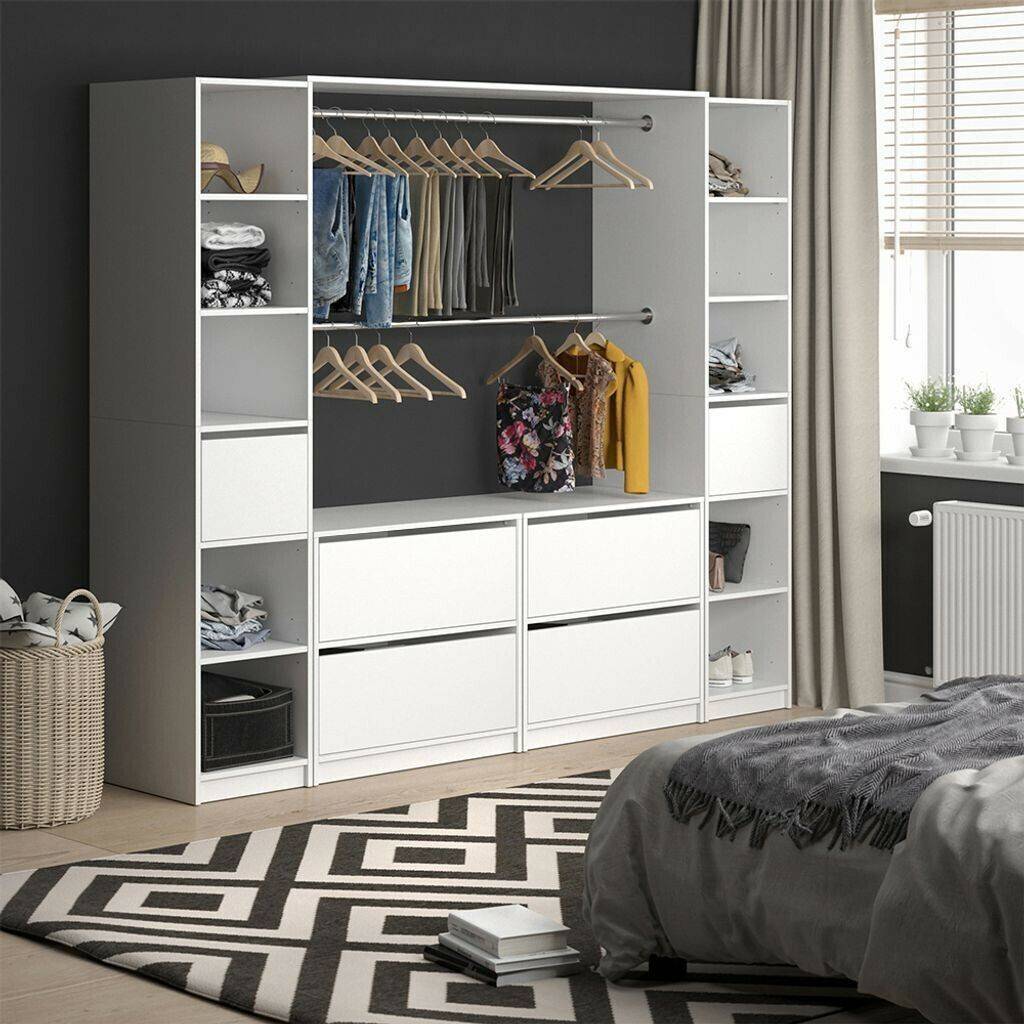 Guardarropas y percheros Livinity Visit wardrobe, 225.4x189.4, white